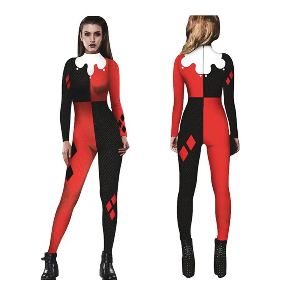 

Женский комбинезон на Хэллоуин, женский комбинезон с длинным рукавом, пугающий комбинезон с принтом скелета, облегающий вечерний костюм, же...