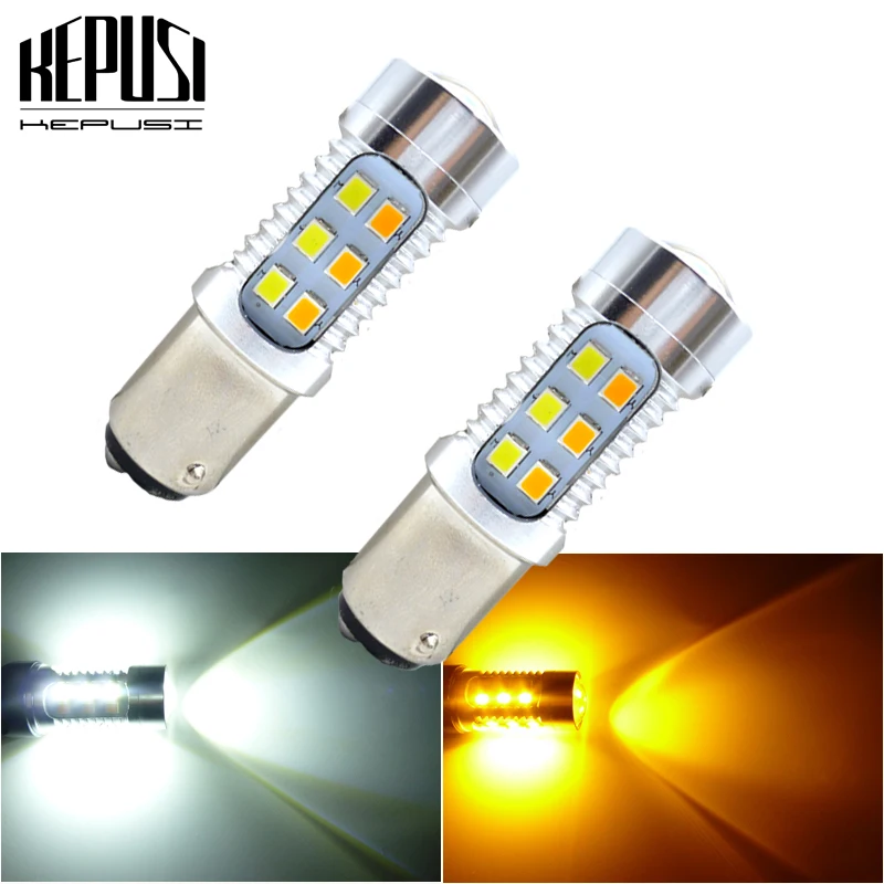 

2x 1157 BAY15D 2835 LED Wedge LED Car Turn Signal Lamp Light S25 LED External DRL 12V 24V White Amber Switchback P21/5W