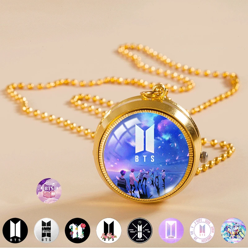 

Карманные часы с логотипом Bangtan Boys Kpop в коробке