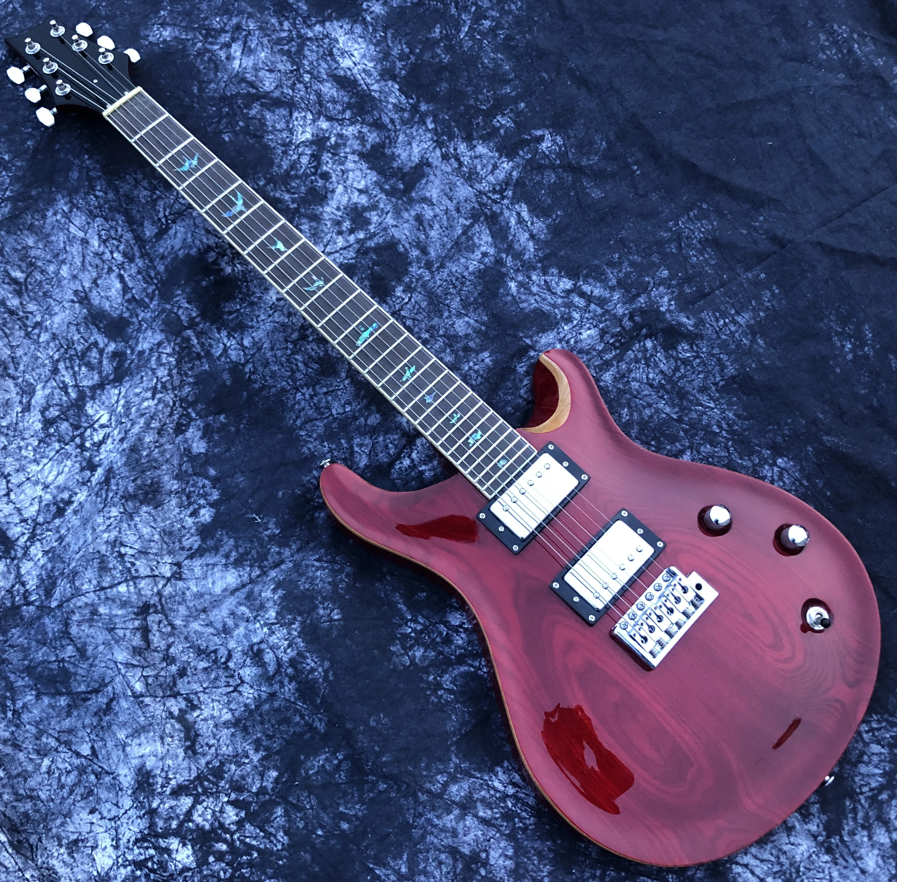 

Transparent red color perfect releaase electric Guitar