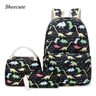 Рюкзак для мальчиков и девочек-подростков, школьный, с принтом динозавров