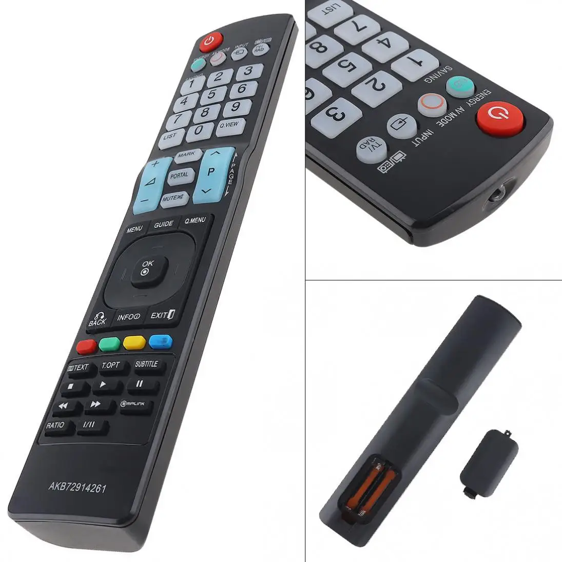 ТВ пульт дистанционного управления Поддержка 2 батарейки ААА с дальней передачей