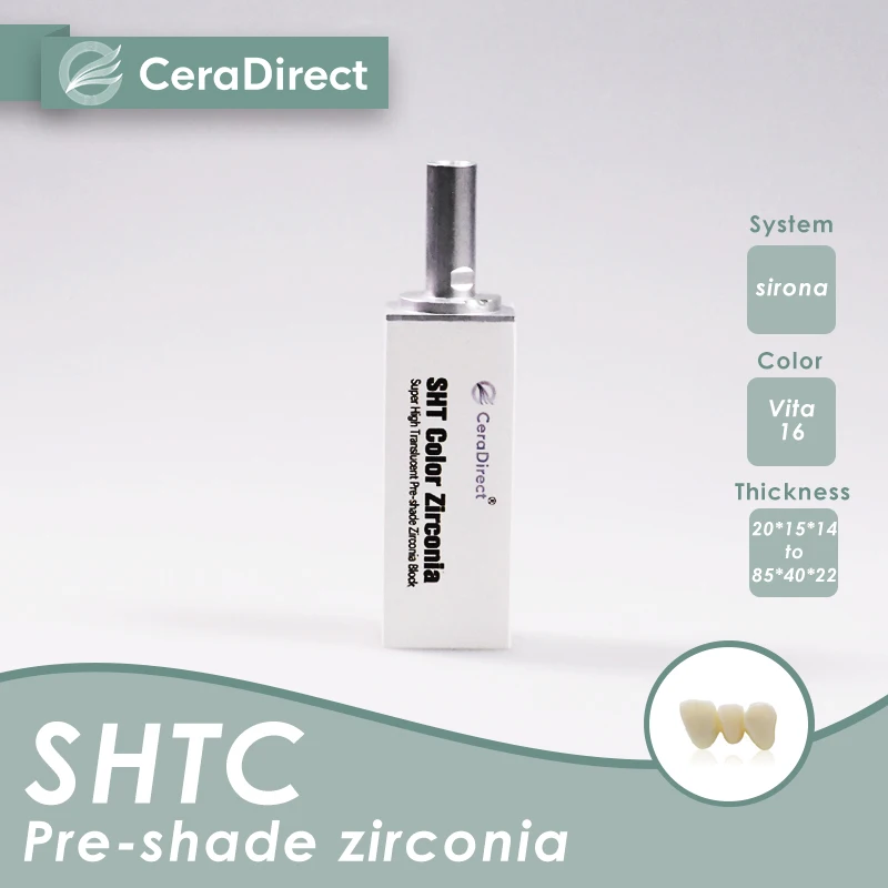 SHTC pre-shaded dental zirconia Sirona cerec maxi S (65/40) (2 pieces)