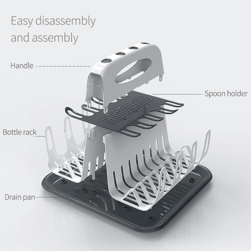 

Baby Bottle Drying Rack With Tray High Capacity Cup Holder For Infant Feeding Accessories Dry Station Cleaning Dryer Storage