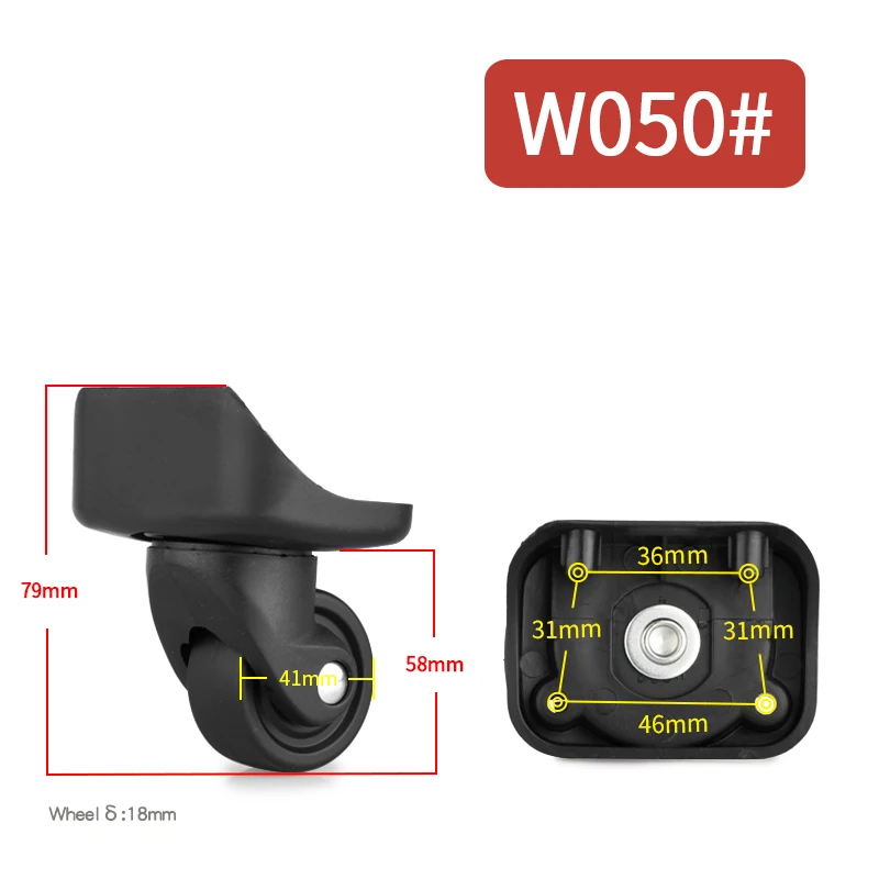 High-quality Luggage Wheels Accessories Repair and Replacement Wheels Smooth Shock Absorption Silent Suitcase Universal Wheels
