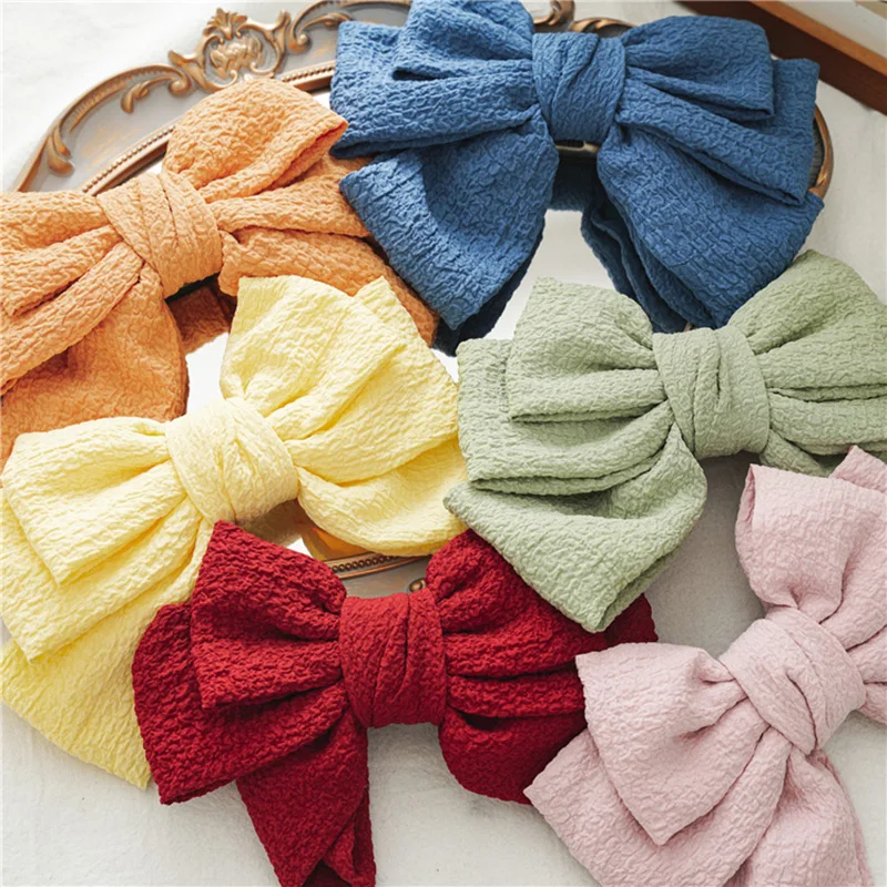 

korean women colorful Bow Hairpins kids Girls Lovely Hair Clips Hair Ties Ropes Headwear Korea Hair Accessories Hairgrips