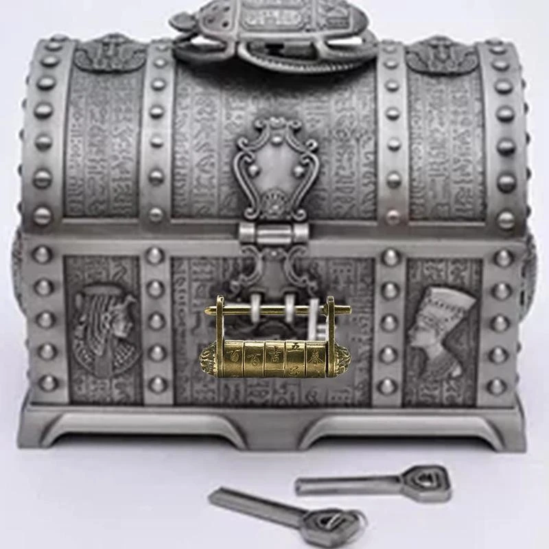 Пятиколесный замок с надписью висячий в китайском ретро стиле может открываться