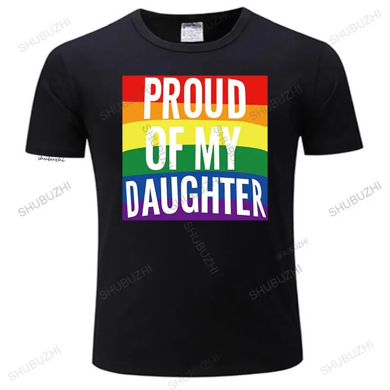 

LGBTQ Proud of My Gay Daughter T shirt lgbtq gay lesbian bisexual transexual queer ally parent mom Funny Top Tees Mens Tshirt