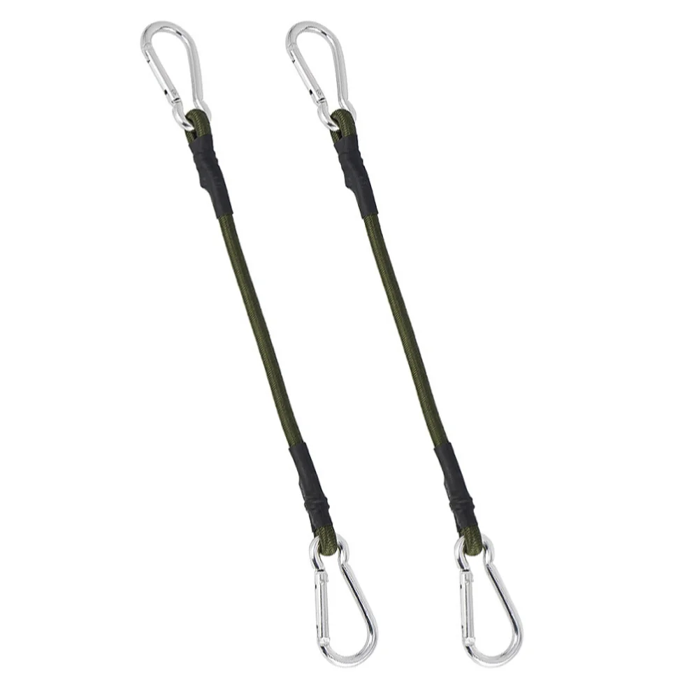 

2Pcs Carabiner Bungee Cords Tent Fixing Belts Luggage Ropes Bandage Straps