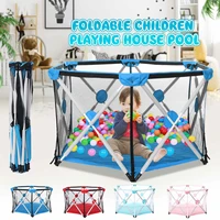 foldable and easy to collect playpen for children indoor baby safety barrier fence kids tent dry ocean balls play pool