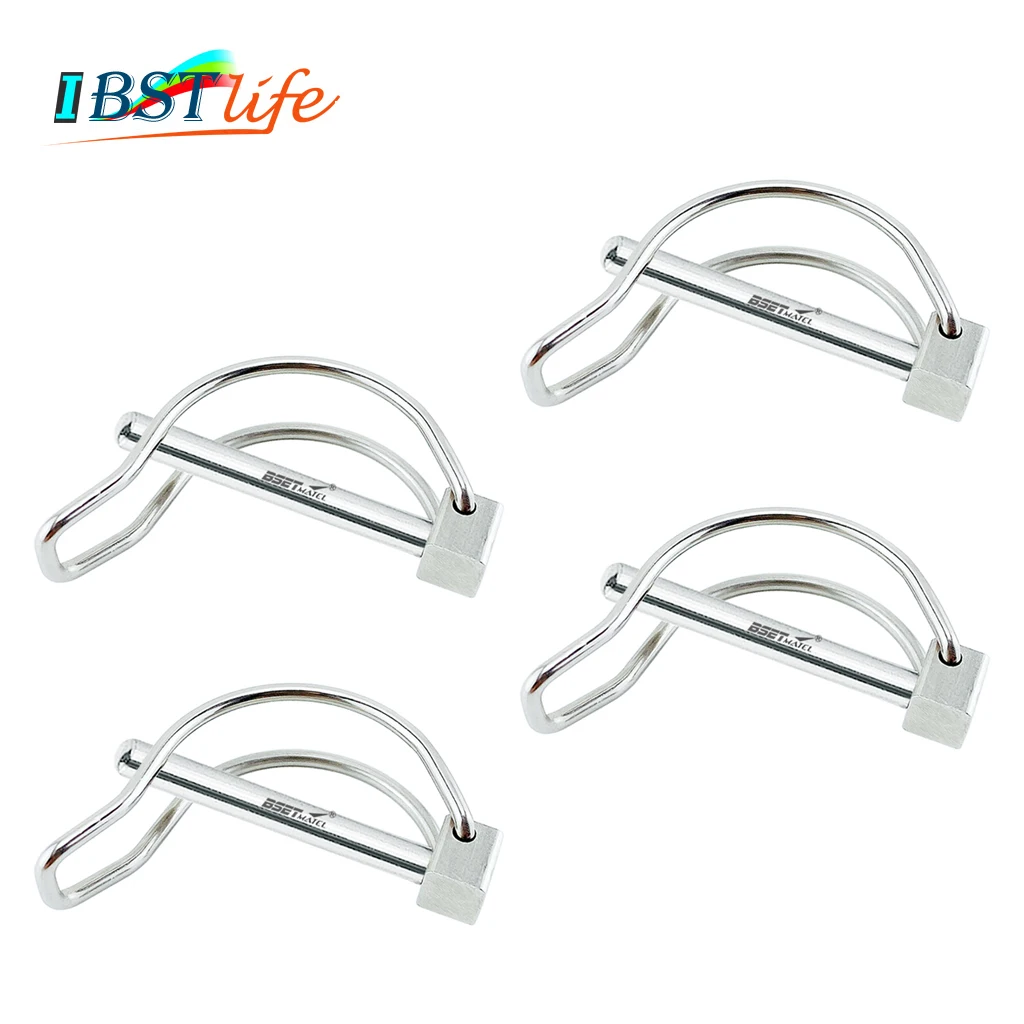 

4X Stainless Steel 316 Quick Lock Release Trailer Towing Coupler Safety Pin Bicycle Stroller Cargo Stage leg Hitch Hook Clip