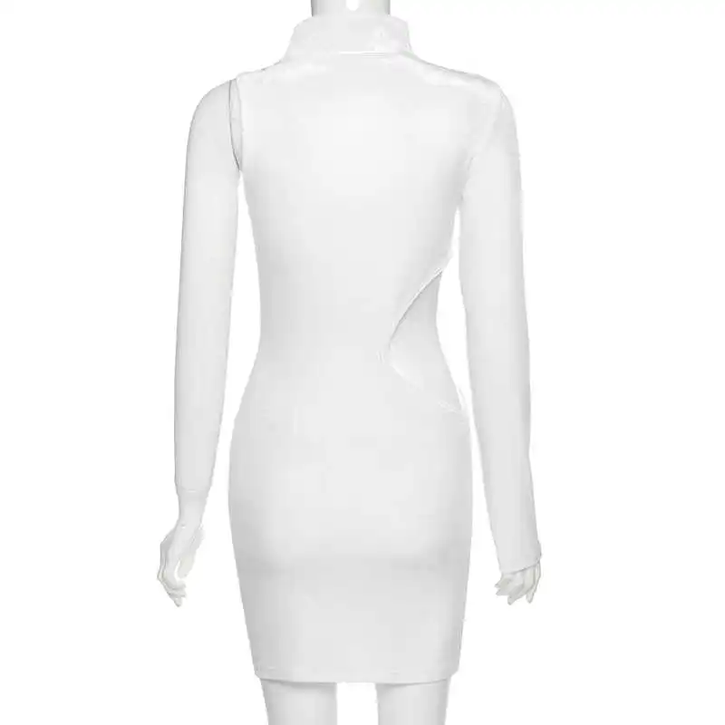 

vestidos de festa branco sexy oco para fora feminina clubwear moda mini