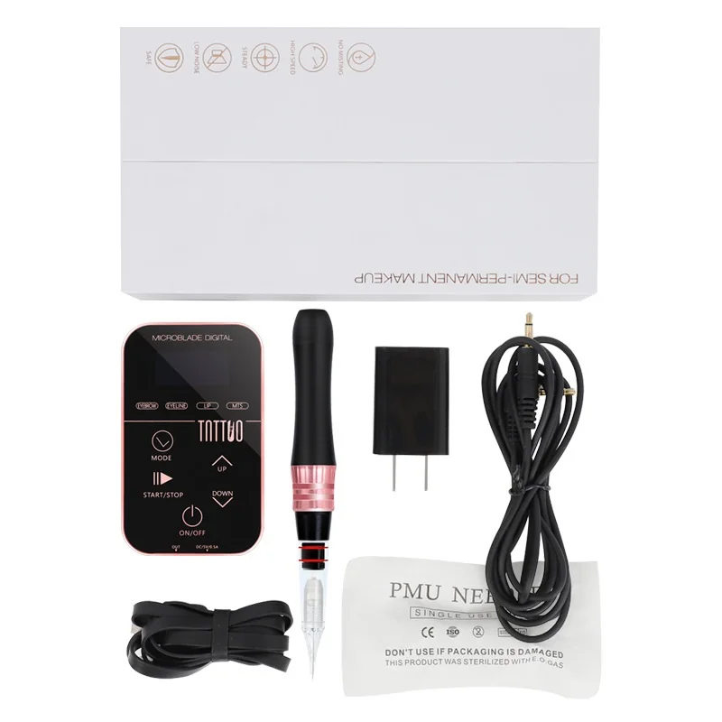 

Semi-Permanent Tattoo Make up Machine Wiht 17Adjustable Gear Nano Matt Body Anesthesia-free Needle For Lip Eyebrow Eyeline