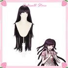 Парик для косплея Dangan Ronpa Tsumiki Mikan, термостойкие волосы на Хэллоуин, синтетические волосы для косплея, длинные прямые волосы для девочек, ролевые игры для взрослых