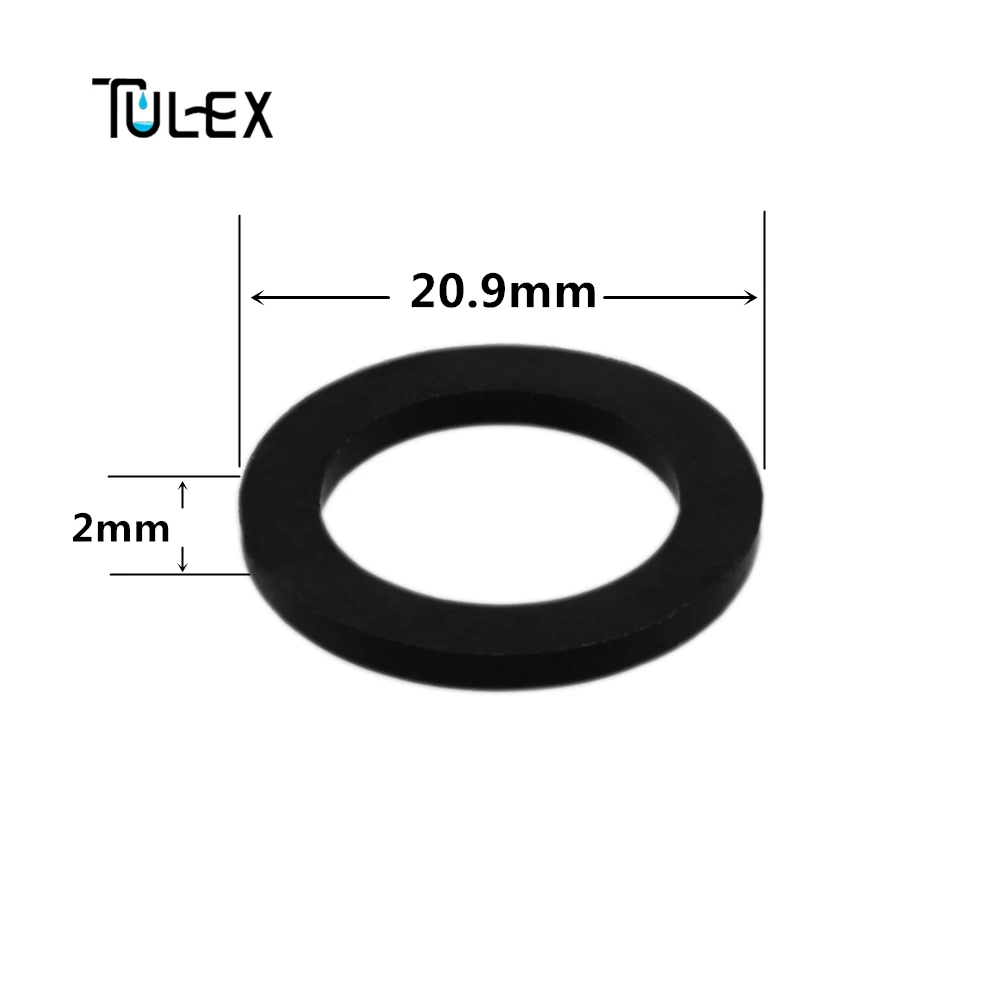 TULEX 100 шт 21 мм резиновая прокладка шайбы Женская Резьбовая уплотняющая прокладка резиновое кольцо уплотнительное кольцо плоское кольцо для ванной комнаты кран аксессуары