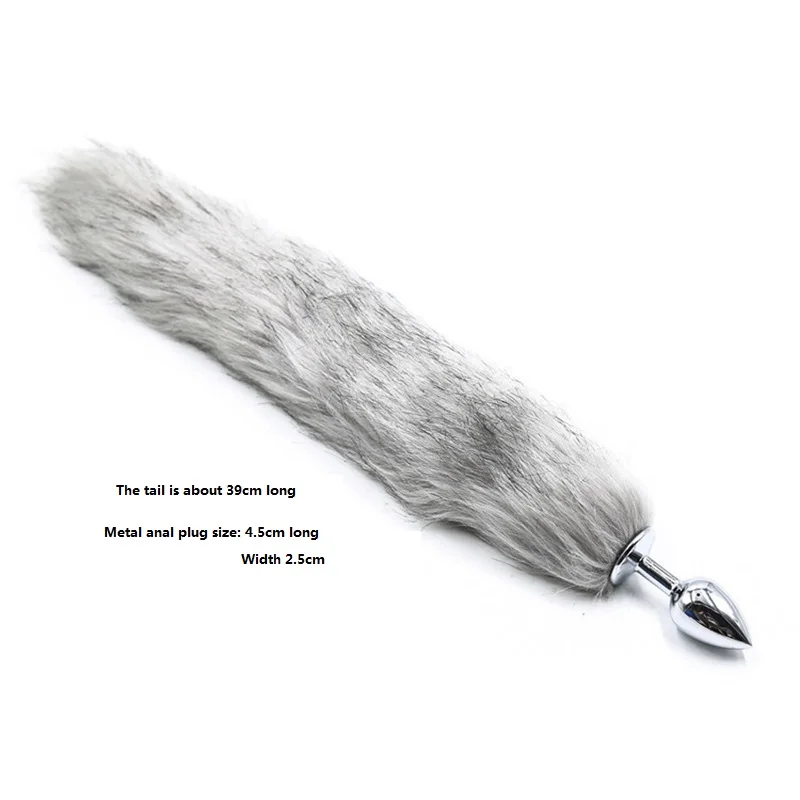 Flirting Toys Feather Tail Small Metal Anal Plug Husband and Wife Anal Plug Tail Stainless Steel Fox Tail Fun Products