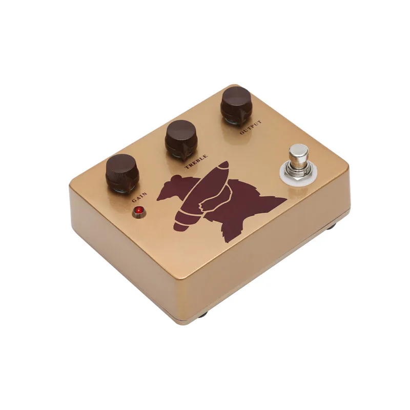 Гитарная педаль Klon Overdrive золотого цвета с высоким коэффициентом усиления|Детали
