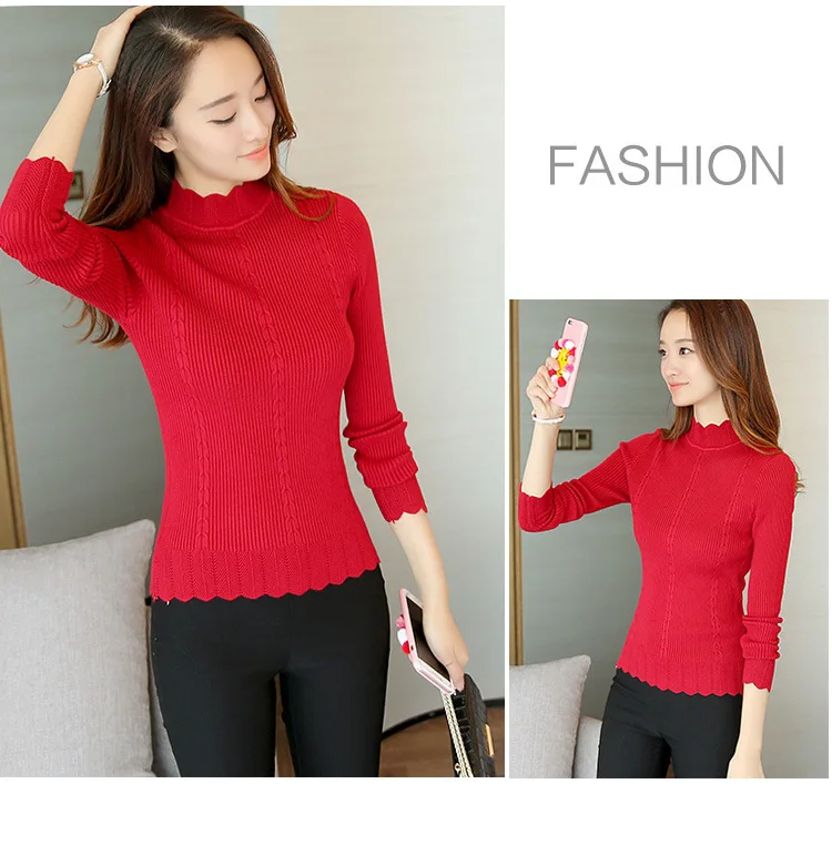 Mode femme automne hiver, женские свитера и пуловеры, зимний Одноцветный свитер с воротником-хомутом и бабочкой, женские блузы, топы 0274