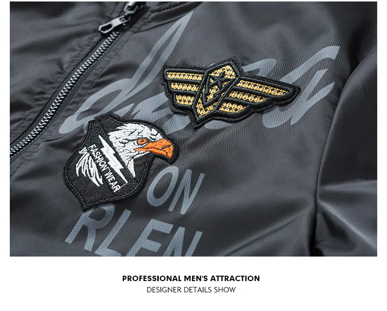 

Men's Windbreaker Baseball Jacket Outdoor Men's Spring Jacket for Men Fashion Pilot Style Outerwear Clothing Bomber Jacket