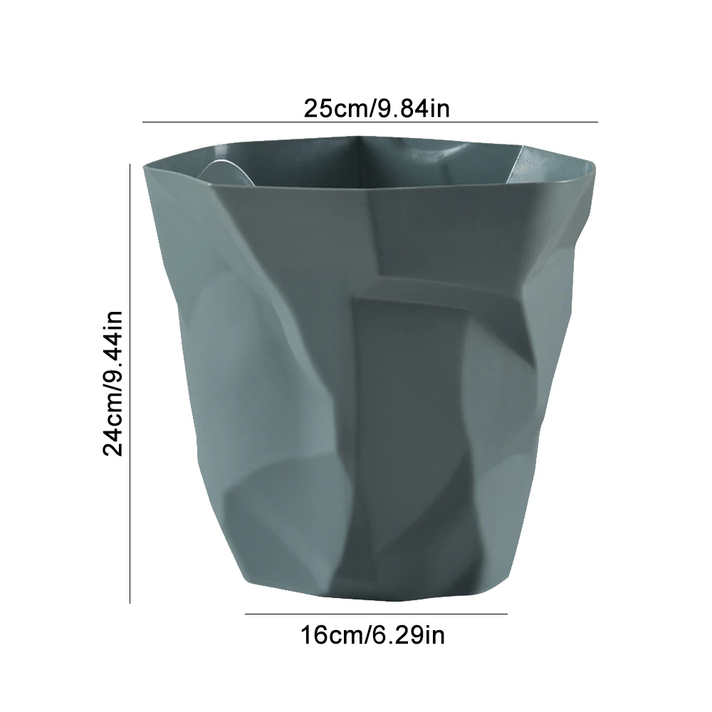 

Trash Can Paper Waste Rubbish Wastebasket Irregular Room Dustbin Waste Bin Without Lid Storage Organizer Home Kitchen Office