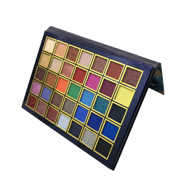 35 цветов мерцающие матовые пигментные Блестки для макияжа закат тени век Палитра