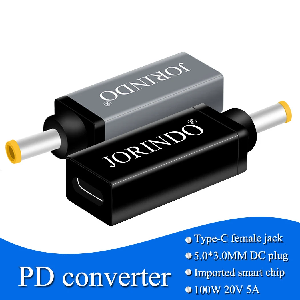 

100w USB-C Зарядное устройство адаптер конвертер Dc Jack Мощность Женский 5,5*3,0 мм штепсельный разъем для тетрадь Быстрая Зарядка конвертер