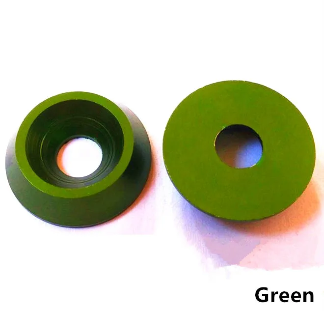 Green 5 шт. M4 M5 M6 M8 алюминиевый сплав цветной потайной зонтик с плоской головкой с круглой головкой винт вогнутый конический декоративный паз шайба - Цвет: Green