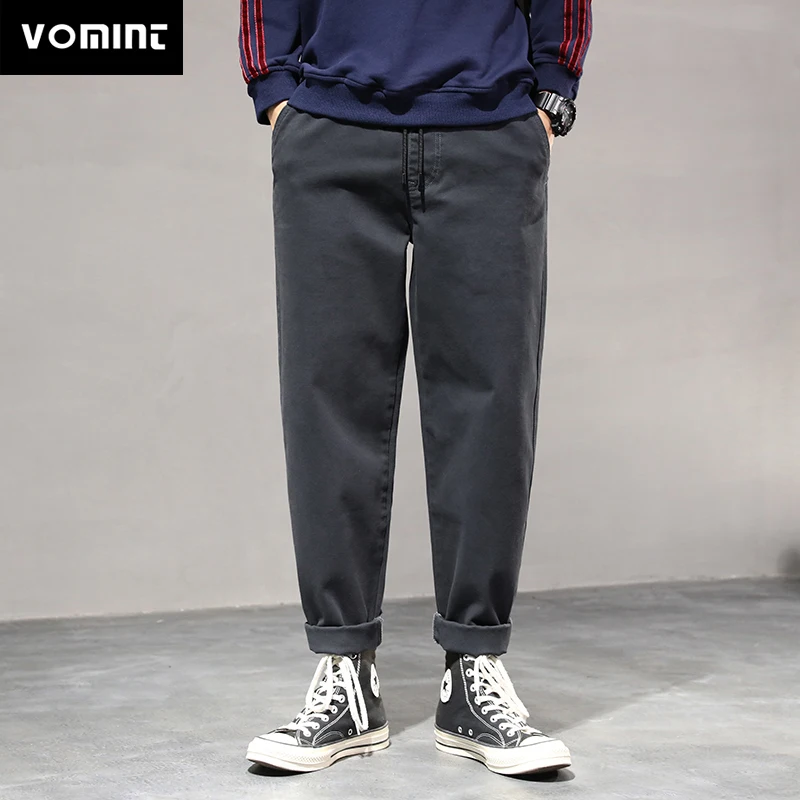 VOMINT Мужские штаны высокое качество хлопковые брюки мужские прямые плюс размер