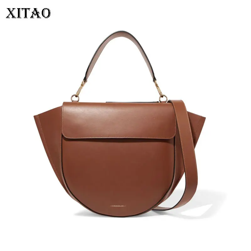 

XITAO Wide Shoulder Strap One Shoulder Bags Crossbody 2021 New Trendy Niche Design with Large Capacity Solid Color GWJ0617
