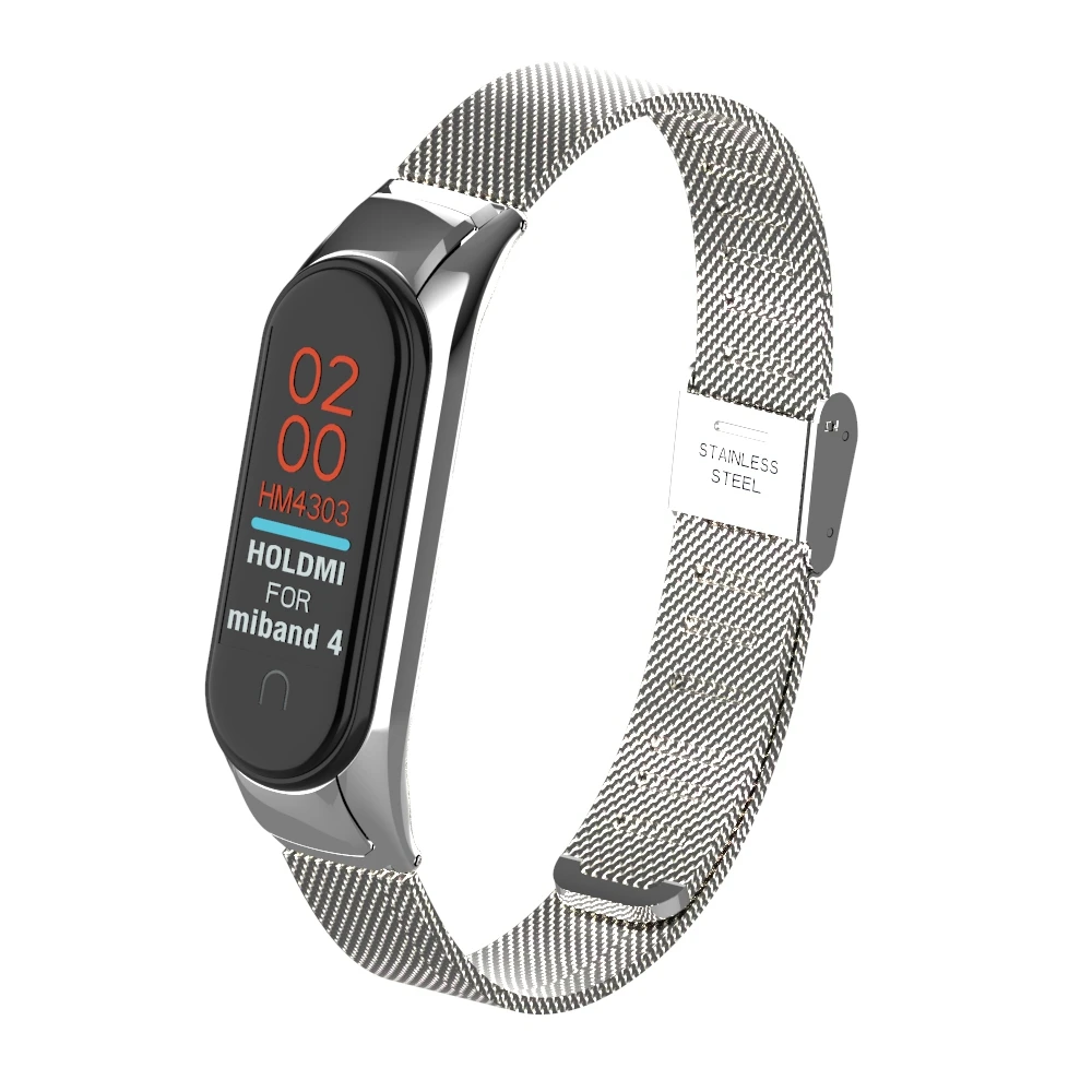 OLLIVAN mi Band 4 металлический ремешок с пряжкой для Xiaomi mi Band 4 3 браслет mi band 4 Band 4 аксессуары Магнитный браслет с пленкой