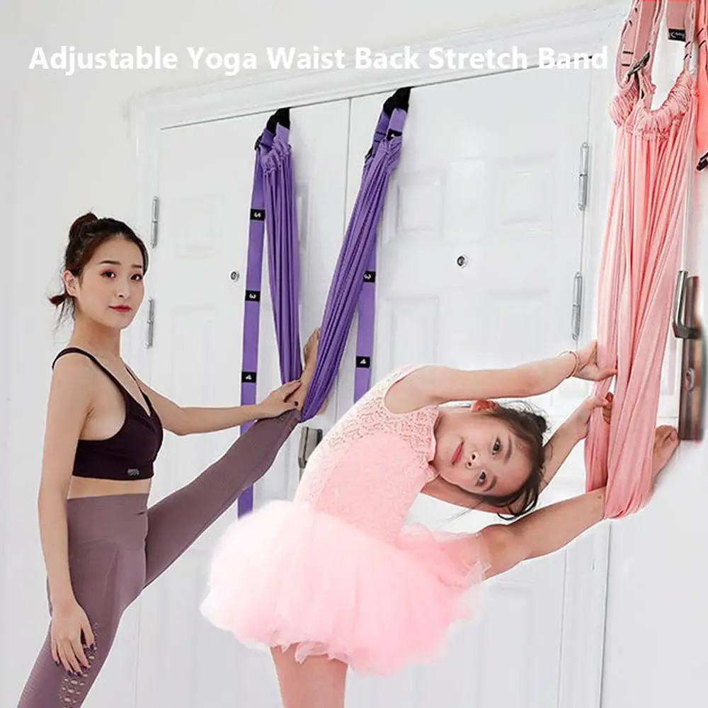 

Adjustable Aerial Yoga Strap Hammock Swing Stretching Anti-gravity Inversion Exercises Multilayer Belt Door Flexibility Trainer