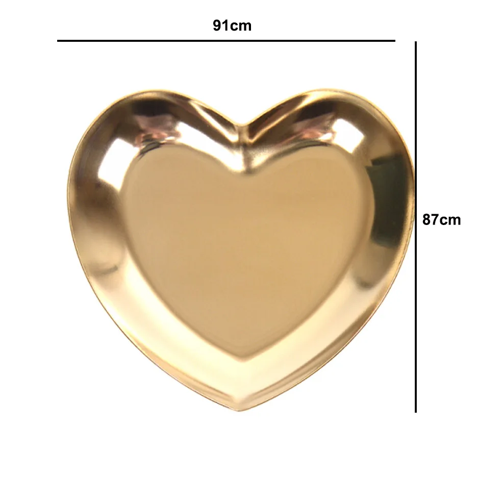 Тарелка для ювелирных изделий в форме сердца скандинавский поднос золотых