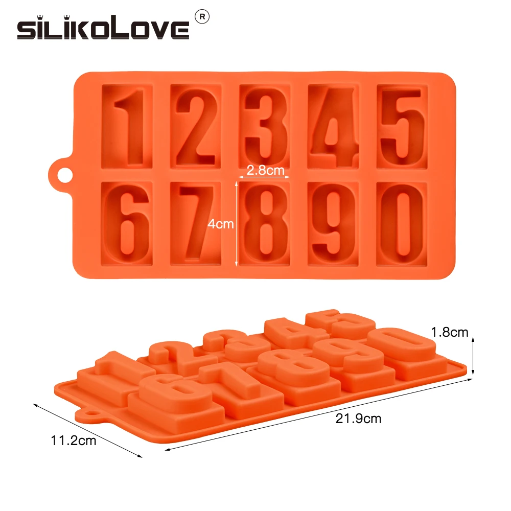 SJ номер Силиконовые свечи формы для DIY ручной работы День рождения с цифрами на