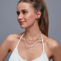 vintage multi layer chain choker necklace for women fashion punk gold silver color short clavicle chain 2021 trend party jewelry