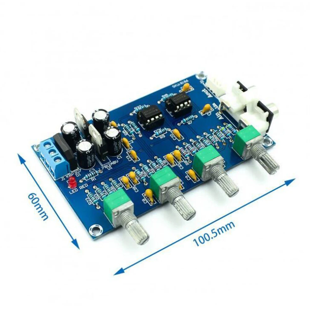 

NE5532 Preamp Audio Adjustment Plate Double AC12V HIFI Preamplifier Volume Tone Control Board Pre Amplifier Accessories
