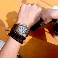 top luxury brand transparent plastic watch men women clock 2020 fashion sports casual unique quartz luxury square mens watch