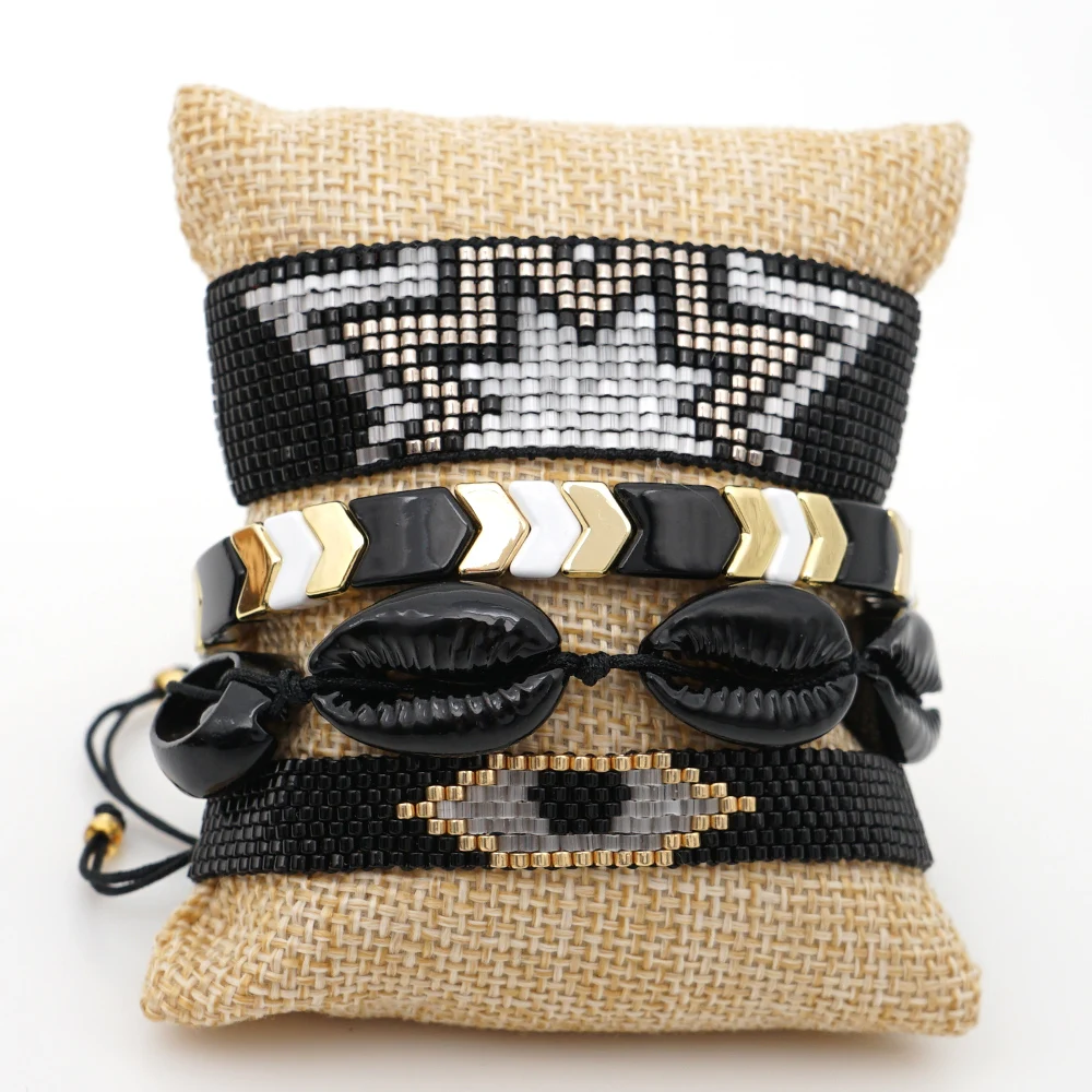 Женский браслет Go2boho MIYUKI Evil Eye эмалированный бисер мужские ювелирные изделия
