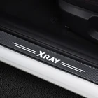 Автомобильные виниловые наклейки из углеродного волокна для Lada Xray 4 шт.компл. защитные накладки на порог двери автомобиля