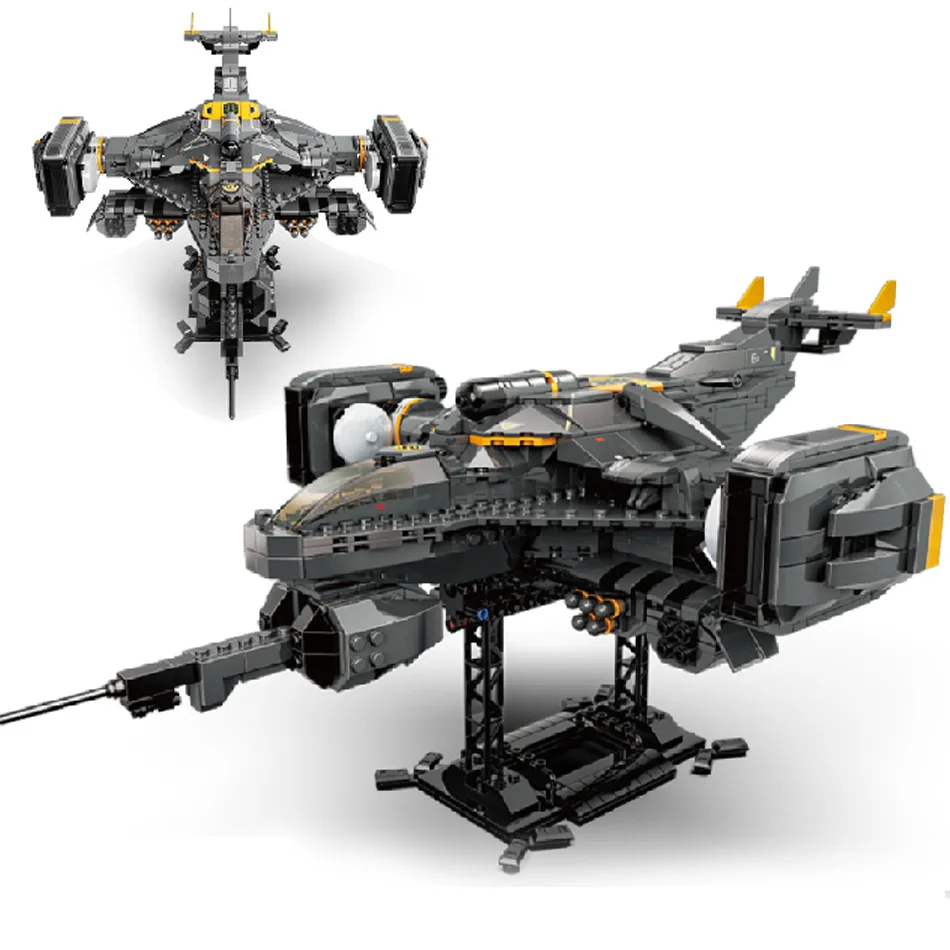 

901pcs Military Titan Aircraft Building Blocks Space Attack War Fighter Bricks Helicopter Model Educational Toys for Children