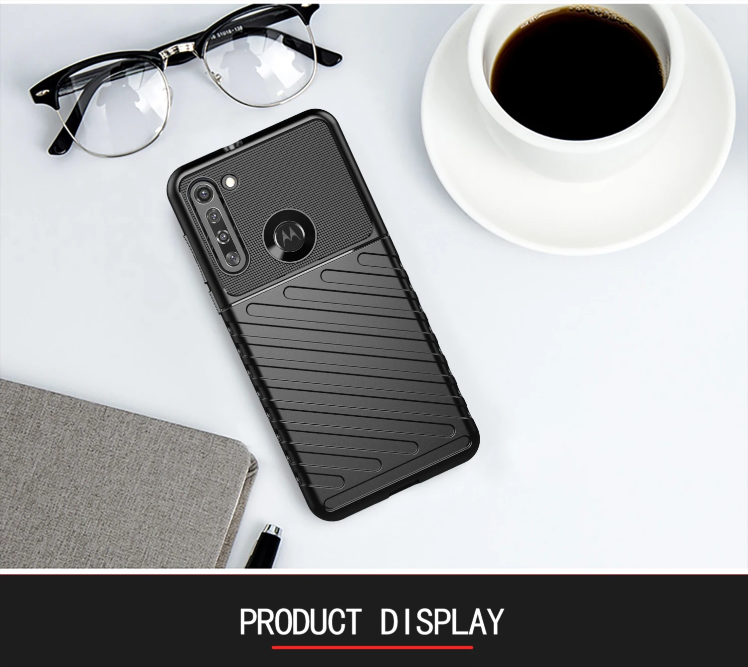 For Motorola Moto G8 Case Ripple Feel Soft Silicon Rubber Shockproof Phone Back Cover XT2045-1 Protection | Мобильные телефоны и