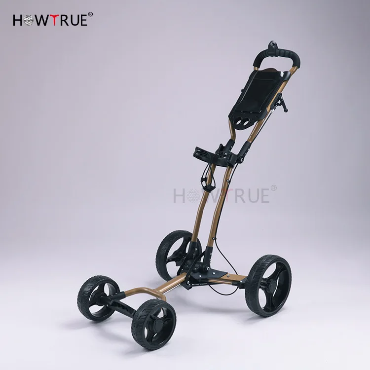 Складная тележка для гольфа с 4 колесами тормозом быстрой складкой и