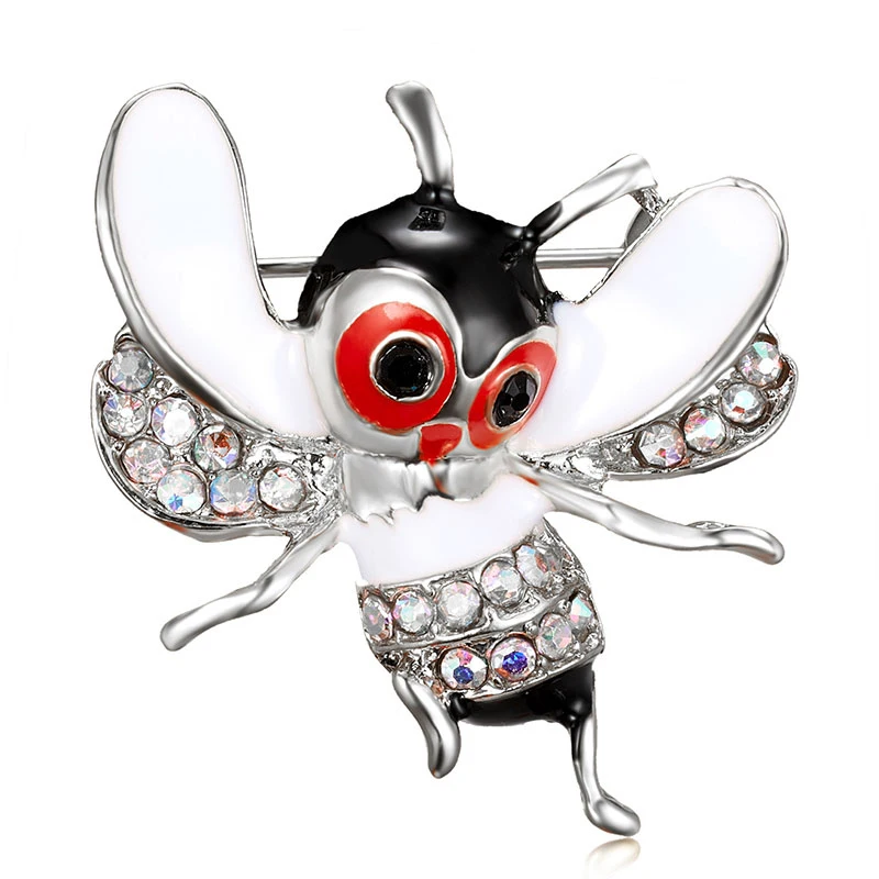 

Ladies Brooch Women's Simple Fashion Bee Animal Gold Color Clear Rhinestone Jewelry Accessories Birthday Gift for Women Brooch