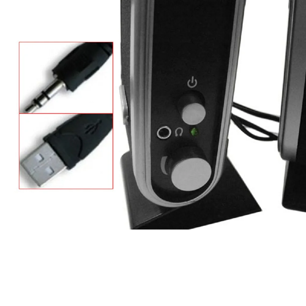 Gosear Портативный USB 2 0 мощность 3 5 мм для ноутбука Настольный компьютер ПК динамик s