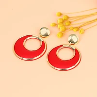 acrylic earrings for women 2021 korean style handmade geometric boho vintage popular earrings