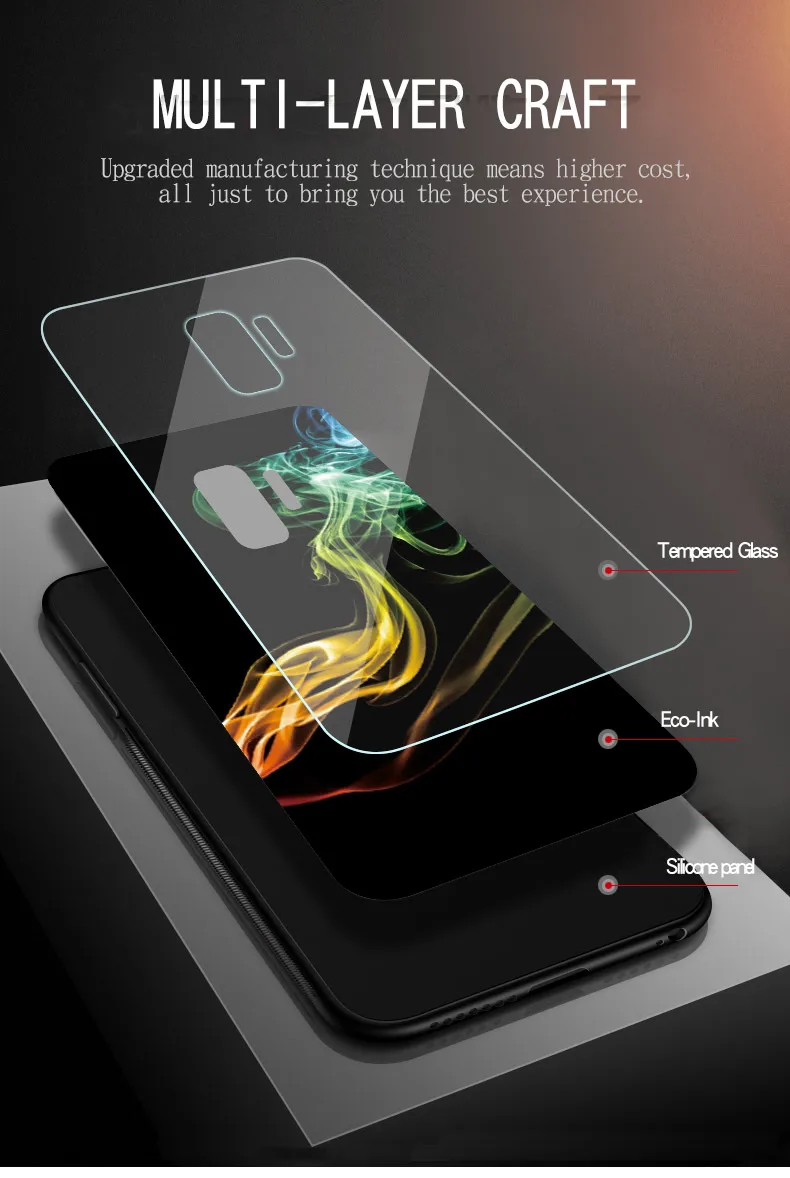 Чехол для телефона для samsung Galaxy A40 A50 A60 M40 A70 A6S A8S S7 S8 S9 S10 S6edge Plus Note 8 9 Tempered Стекло Мрамор туманность