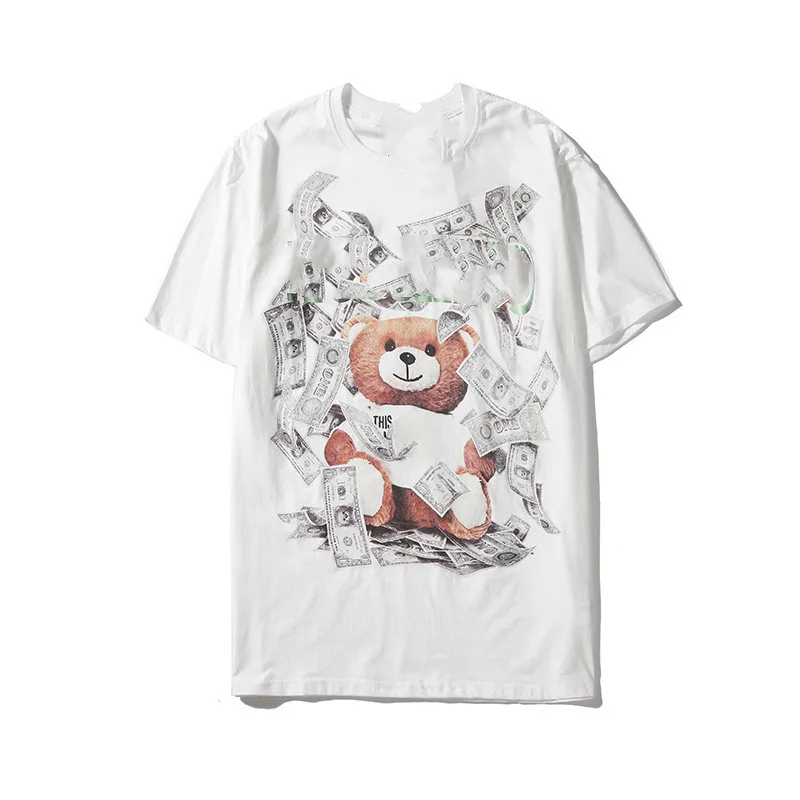

2021 Women Summer Cotton Little bear Printed cartoon Women T Shirt Summer Short Sleeve T-Shirts female tops
