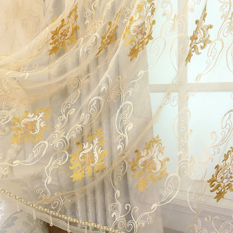 Роскошные европейские шторы для спальни виллы шелковые жаккардовые