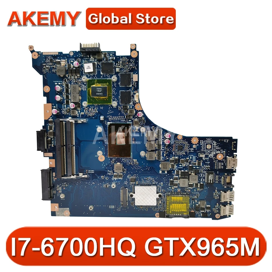 

Akemy GL552VL I7-6700HQ GTX965M/4 ГБ материнская плата для ноутбука ASUS GL552VL GL552VW GL552VX GL552V материнская плата для ноутбука