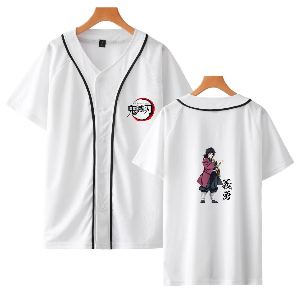 Футболка Мужская/женская с коротким рукавом дышащая бейсбольная рубашка аниме