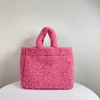 faux fur crossbody bags for women autumn winter plush purses and handbags female shoulder bag girls wallet handbags bags